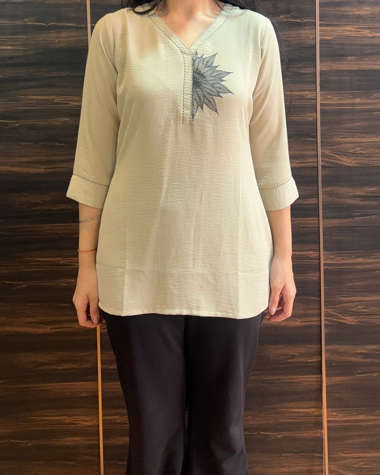 Pastel Pink Crepe Top
